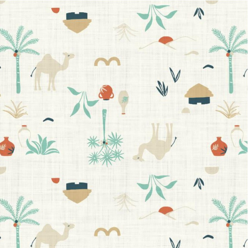 Printed Cotton OASIS Off-White / Vintage Multicolored